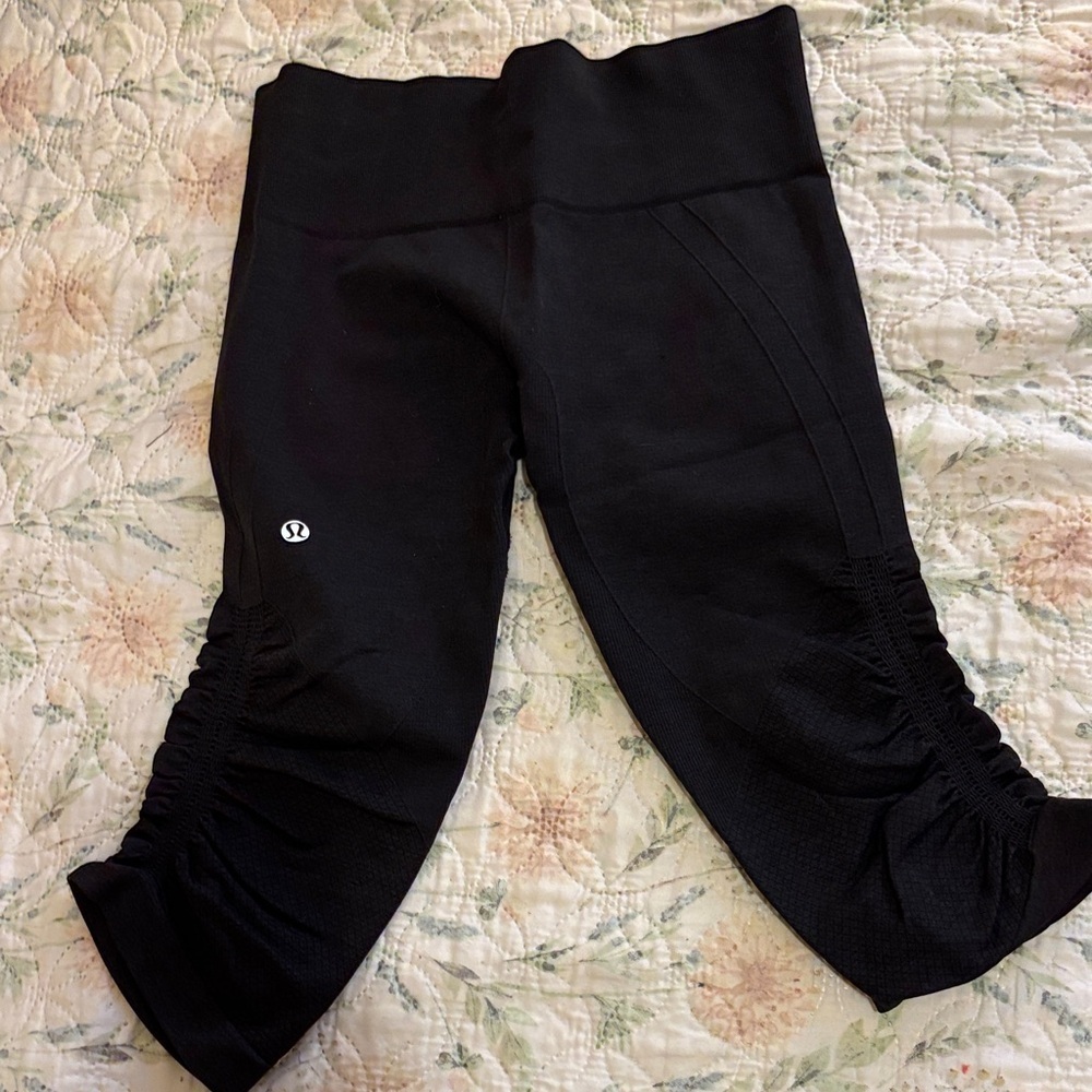 lululemon athletica Kids Black Ruched Leggings